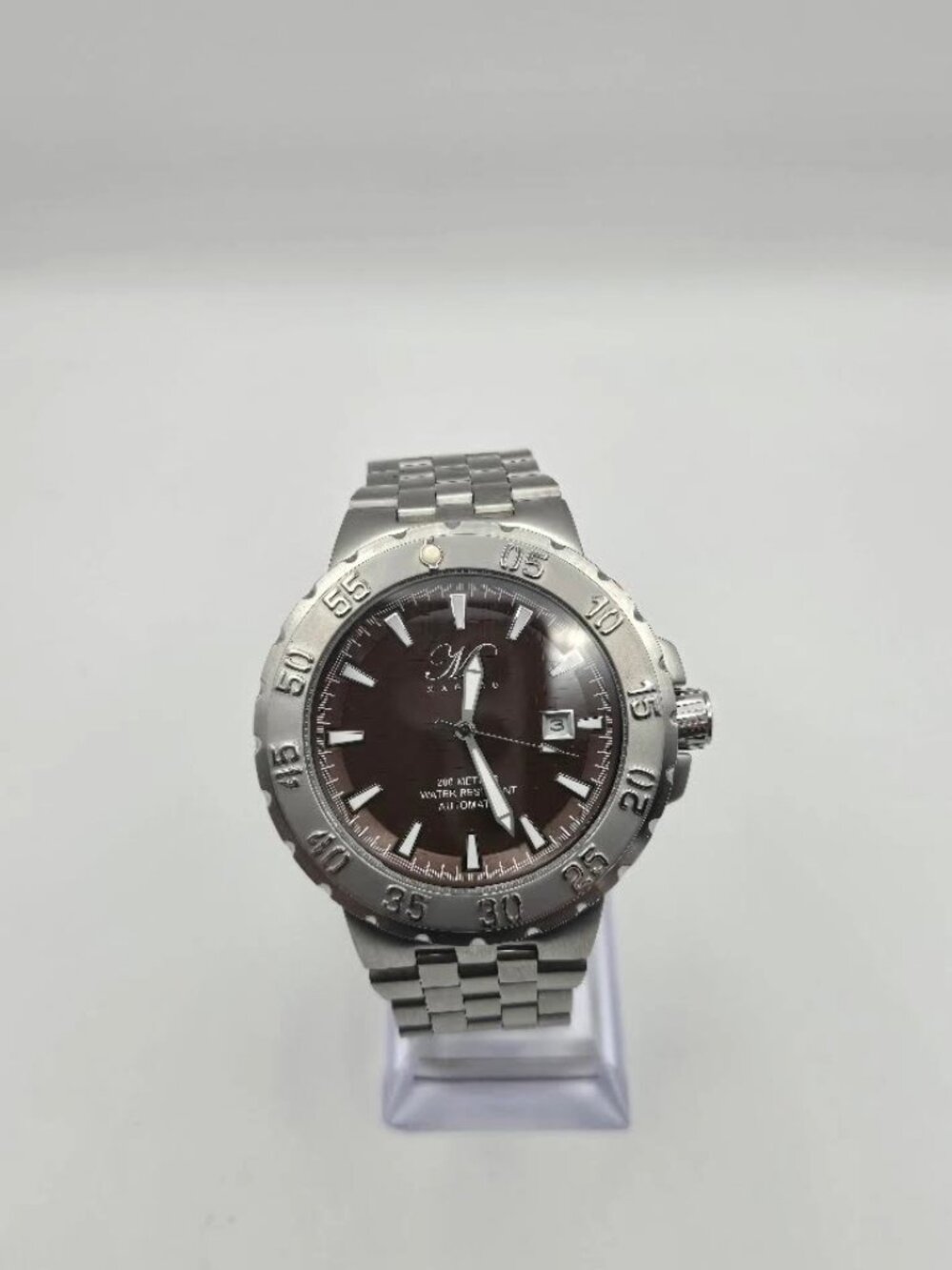 Marbello 46mm Automatic Diver's watch Brown dial Stainless band